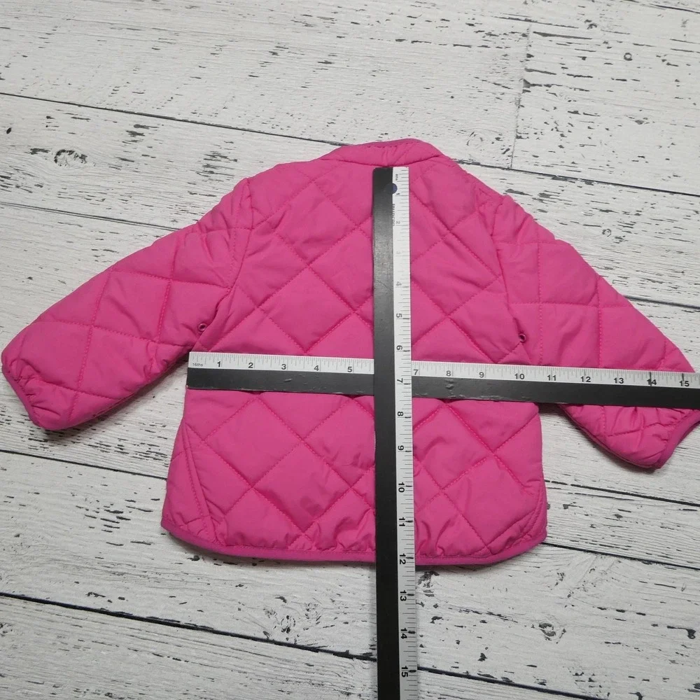 Ralph Lauren Jacket Baby Girls 3-6 Months Pink Quilted Puffer Coat Zip Winter